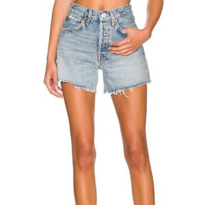 AGOLDE Parker long jean shorts